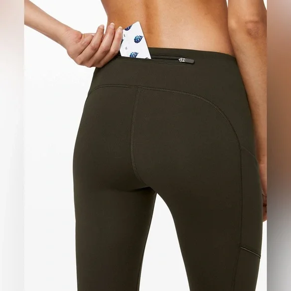Lululemon Speed Up Tight 25" Dark Olive 8 - Picture 6 of 9